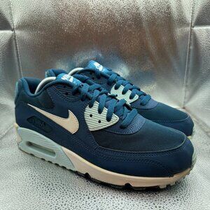 Size 11 Nike Air Max 90 Essentials Blue Womens Athletic Sneakers 616730-400
